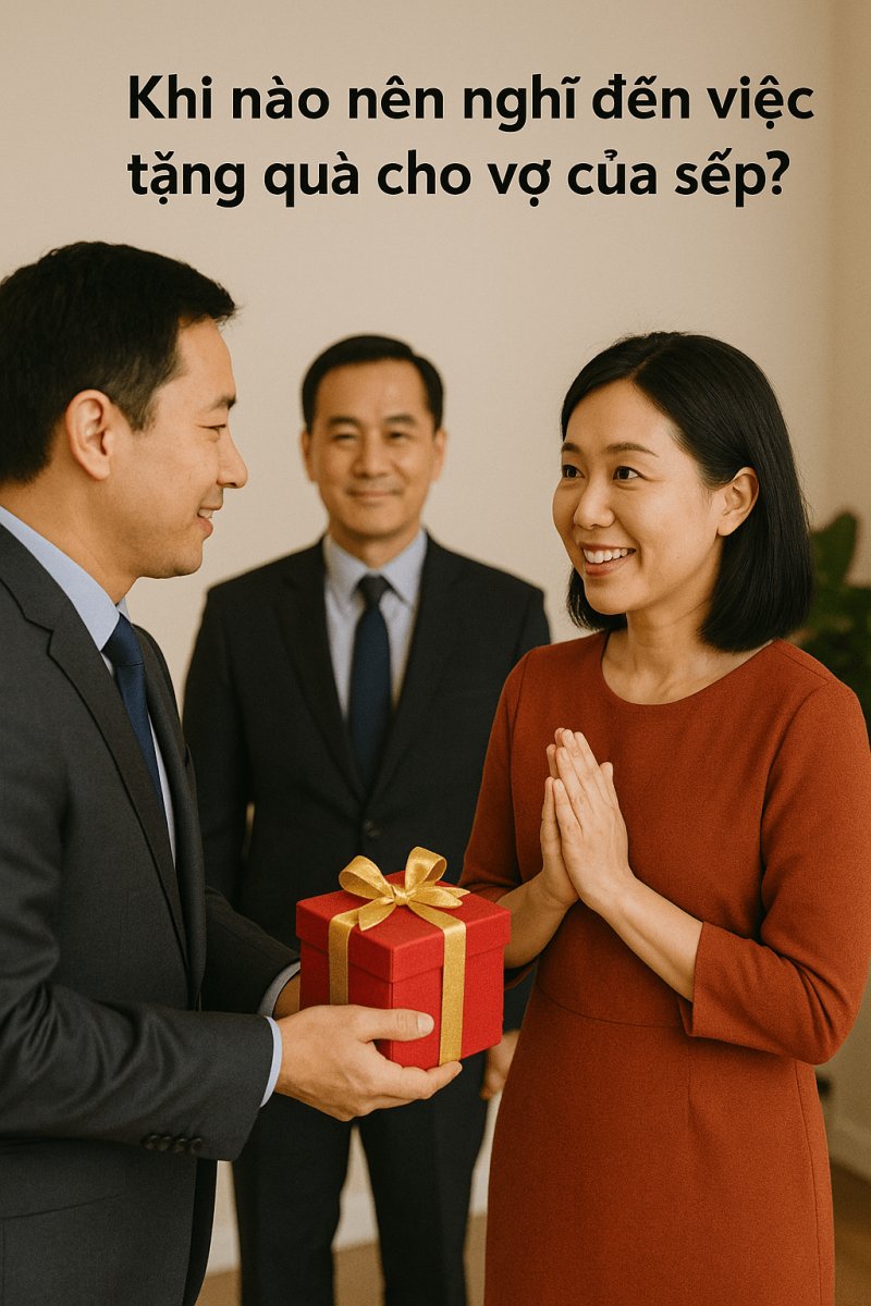 Tặng quà cho vợ sếp dễ được lòng sếp và gia đình của sếp